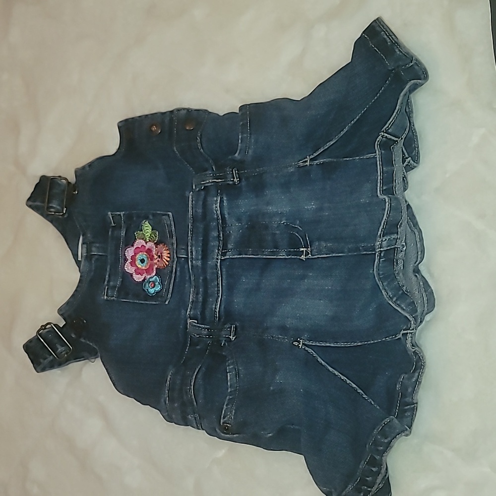 Girl Jean overall dress 18m